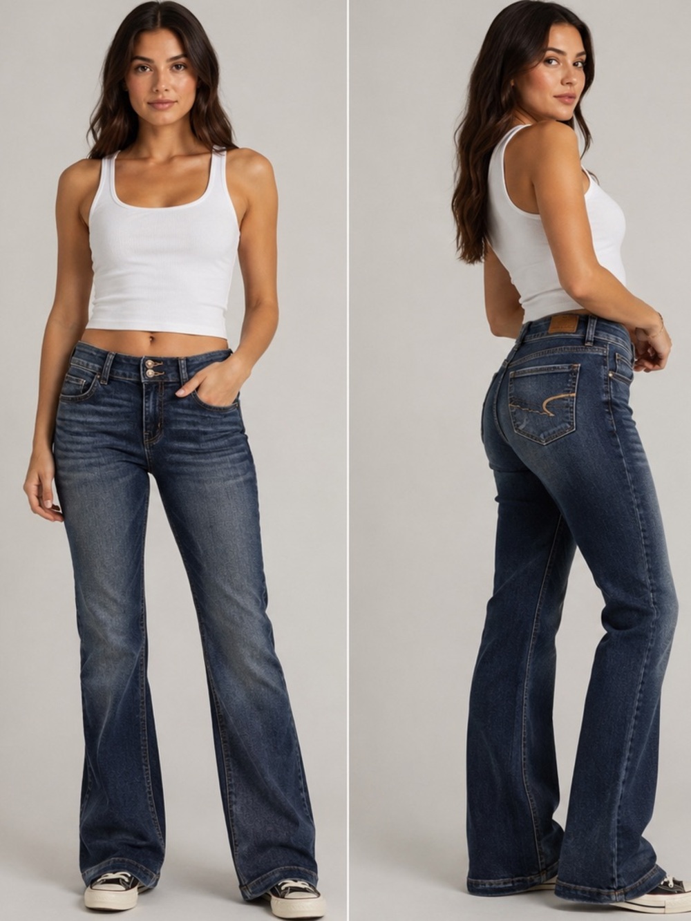 American Eagle Outfitters Dark Blue Flare Jeans